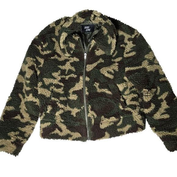 Outer Edge Women's Jacket Size Medium Camo Camouflage Sherpa Lightweight - Picture 1 of 7
